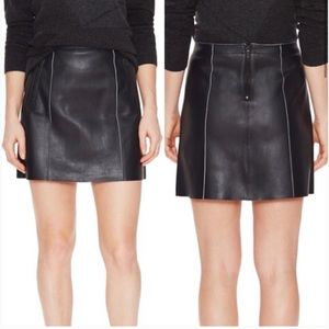 Vince Bitone Leather Mini Skirt NWT